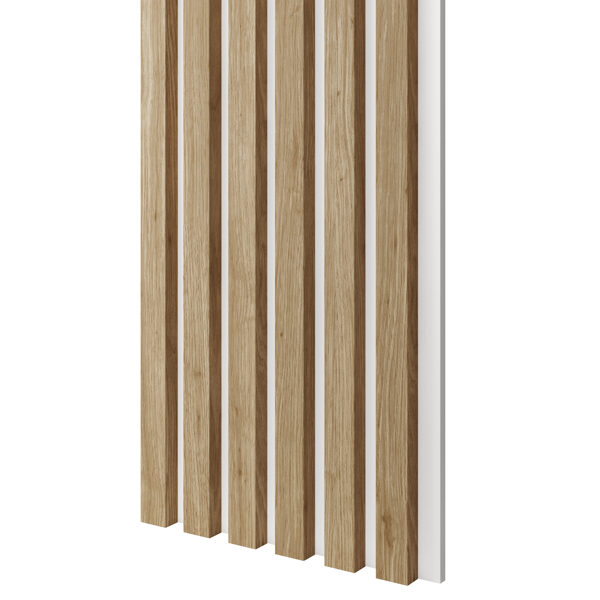 MDF Seinapaneel Naturaalne tamm/valge 300x24x2750mm