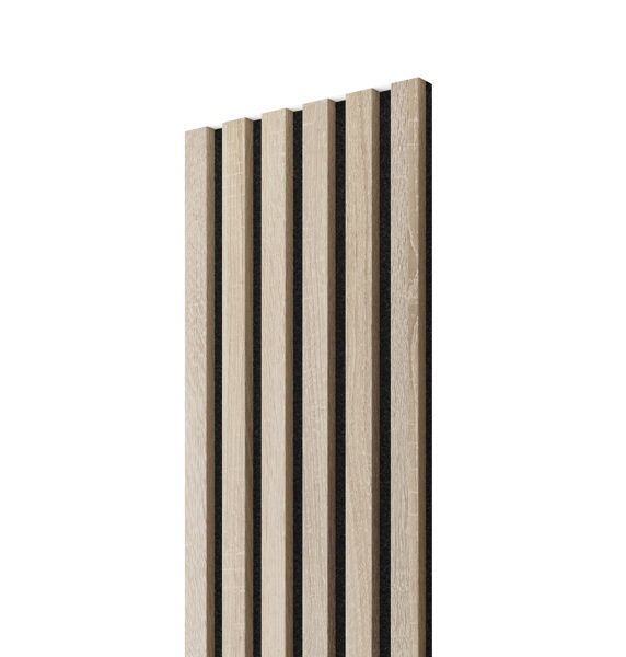 Akustiline seinapaneel Sonoma tamm/must vilt 300x26x2750mm