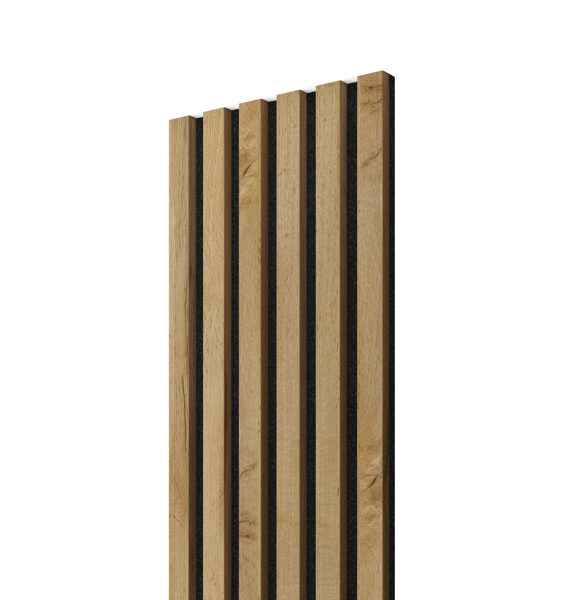 Akustiline seinapaneel Tamm rustik/must vilt 300x26x2750mm