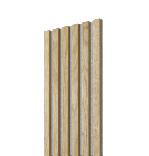 Akustiline seinapaneel Naturaalne tamm/valge vilt 300x26x2750mm